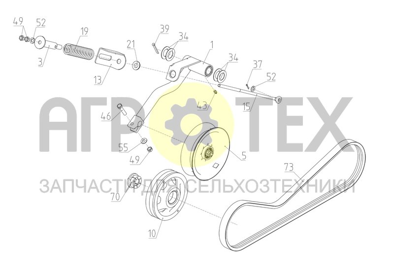 Привод вентилятора (2650.05.09.600) (№19 на схеме)